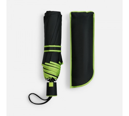 Зонт складной Edgeline, зеленое яблоко