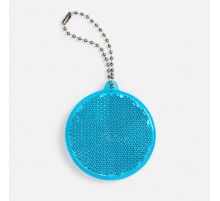 Пешеходный светоотражатель с цепочкой «Круг», синий