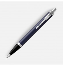 Ручка шариковая Parker IM Core Matte Blue CT, темно-синяя с черным