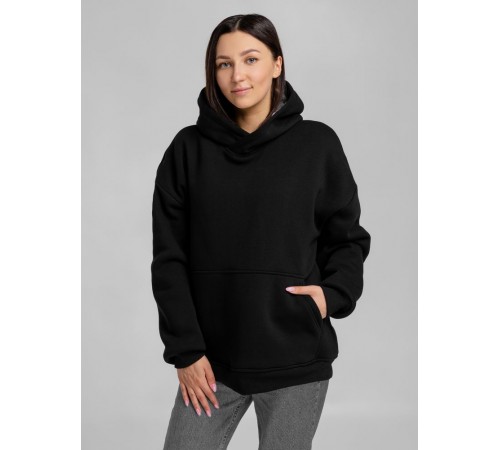 Худи Furry Oversize, черное