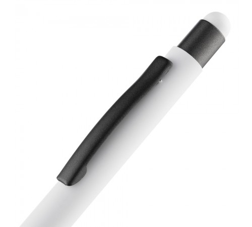 Ручка шариковая Digit Soft Touch со стилусом, белая