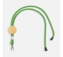 Шнурок для бейджа Tube Wood, зеленый