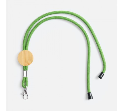 Шнурок для бейджа Tube Wood, зеленый