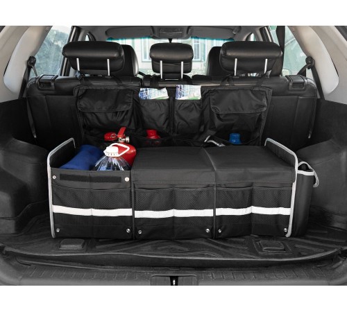 Органайзер в багажник с сумкой-холодильником Arranger, черный с серым