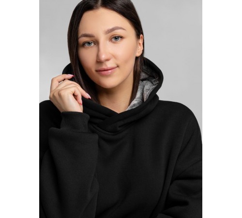 Худи Furry Oversize, черное