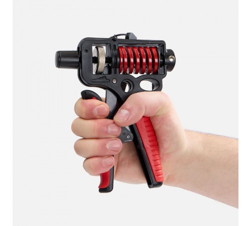 Эспандер кистевой пружинный Motive Power, черный с красным