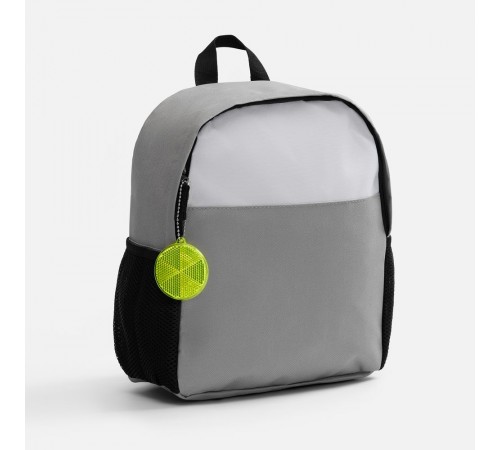 Пешеходный светоотражатель с цепочкой «Круг», неон-желтый