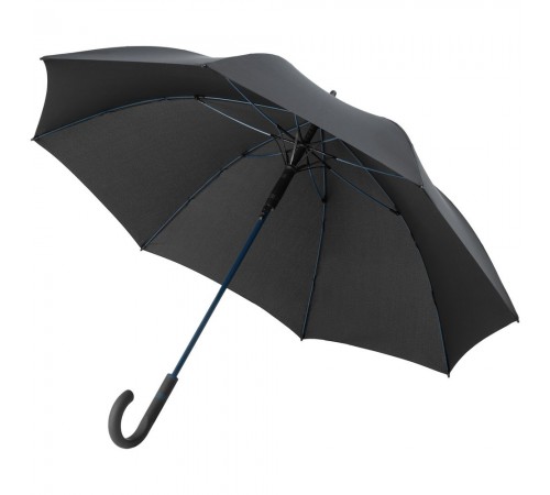 Зонт-трость с цветными спицами Color Style, синий с черной ручкой