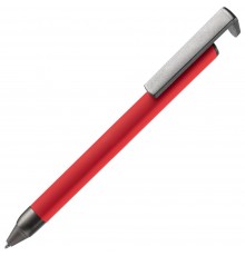 Ручка шариковая Standic с подставкой для телефона, красная