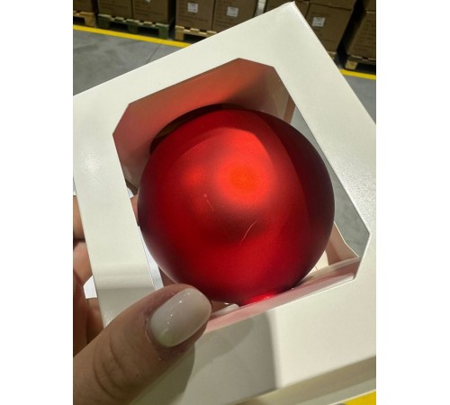 Оформительский шар Finery, 10 см, матовый красный