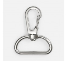 Застежка-карабин Snap Hook, L, серебристая (хром)