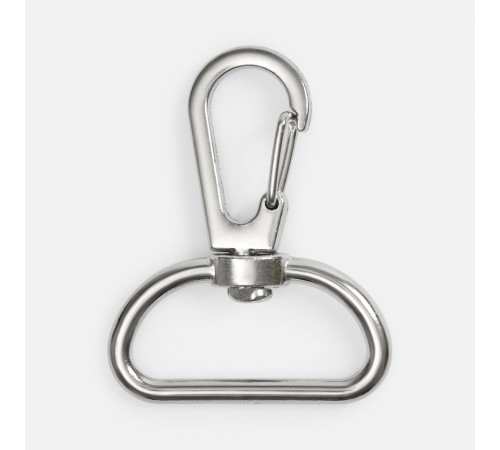 Застежка-карабин Snap Hook, L, серебристая (хром)