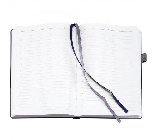 Ежедневник Horizon, недатированный, серый с синим