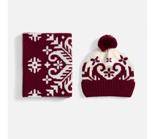 Шапка Wintertude, красная с белым