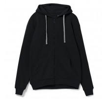 Толстовка на молнии с капюшоном Unit Siverga, черная