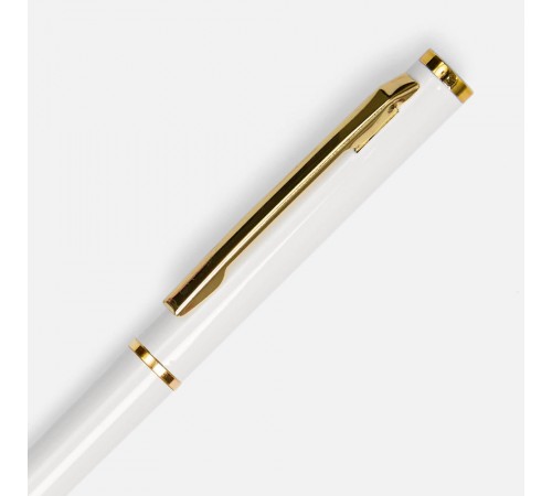 Ручка шариковая Hotel Gold, ver.2, глянцевая белая Ручка шариковая Hotel Gold, ver.2, глянцевая белая