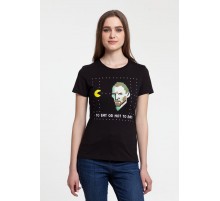 Футболка женская «Ван-Пакман», черная