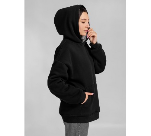 Худи Furry Oversize, черное