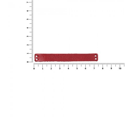 Лейбл кожаный Beta, XS, красный