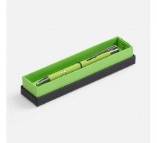 Ручка шариковая Keskus Soft Touch в футляре, зеленое яблоко