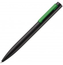 Ручка шариковая Inkolor, черная с зеленым