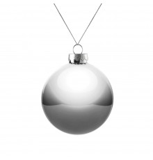 Оформительский шар Finery, 8 см, глянцевый серебристый
