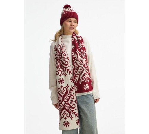 Шапка Wintertude, красная с белым