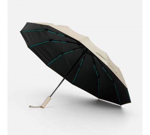 Зонт складной с УФ-защитой Ribstar, бежевый