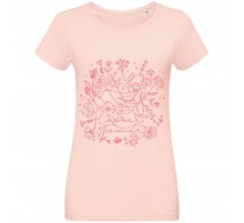 Футболка женская Flower Power, розовая
