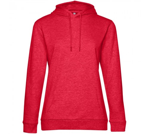 Толстовка с капюшоном женская Hoodie, красный меланж Толстовка с капюшоном женская Hoodie, красный меланж