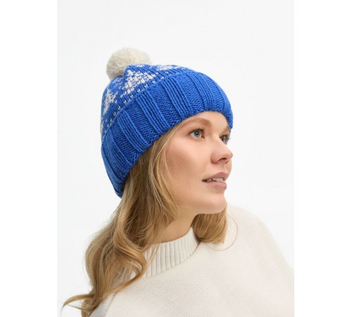 Шапка Holidale, синяя с молочным