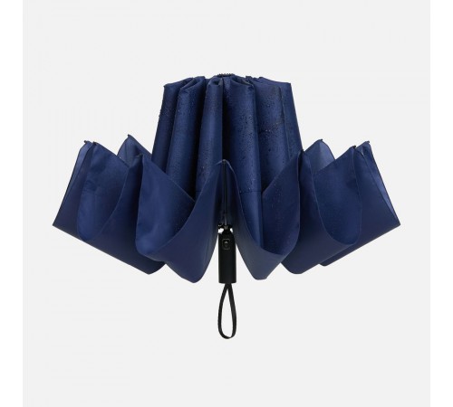 Зонт обратного сложения twoGether с двойным куполом, темно-синий