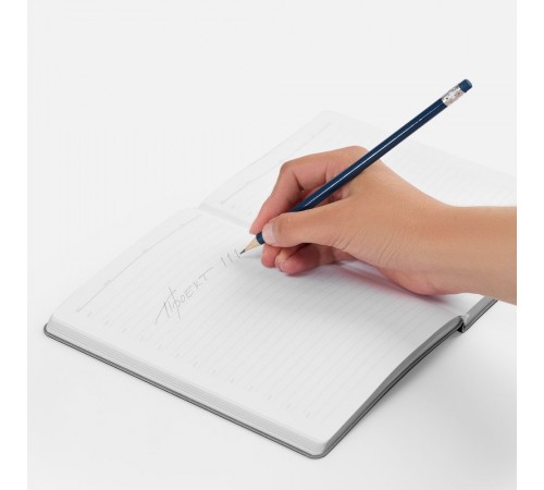 Карандаш простой Hand Friend с ластиком, темно-синий