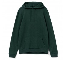 Толстовка с капюшоном унисекс Hoodie, темно-зеленый меланж