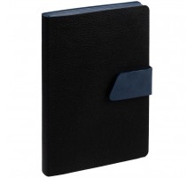 Ежедневник Boom, недатированный, черный с синим