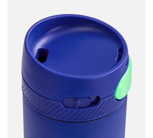 Термостакан X1 с цветной кнопкой, синий с зеленым