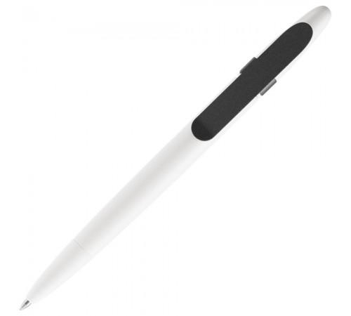Ручка шариковая Prodir DS5 TSM Metal Clip, белая с серым