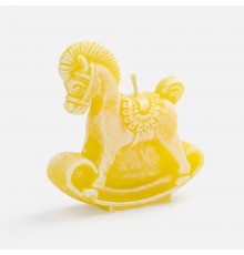 Свеча фигурная «Лошадка-качалка», желтая