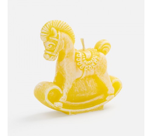 Свеча фигурная «Лошадка-качалка», желтая