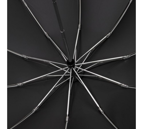 Зонт обратного сложения с ручкой-карабином Foldberry, серый