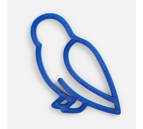 Подвеска «Сова», 3D-печать, синяя