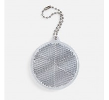 Пешеходный светоотражатель с цепочкой «Круг», белый