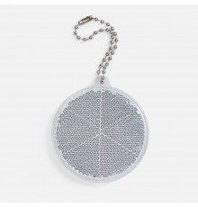 Пешеходный светоотражатель с цепочкой «Круг», белый