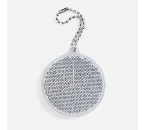 Пешеходный светоотражатель с цепочкой «Круг», белый