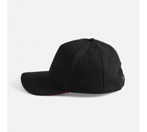 Бейсболка Long Beach, черная с красным