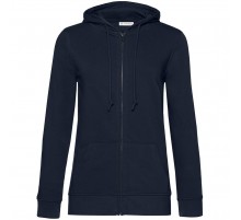 Толстовка на молнии с капюшоном женская BNC Inspire (Organic), темно-синяя