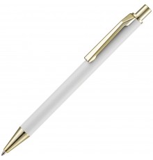 Ручка шариковая Lobby Soft Touch Gold, белая