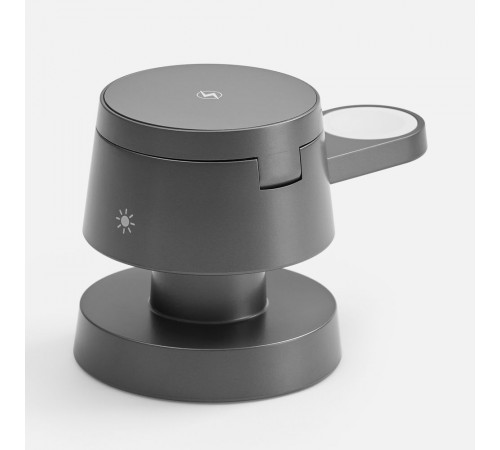 Станция беспроводной зарядки с подсветкой Lume, серая