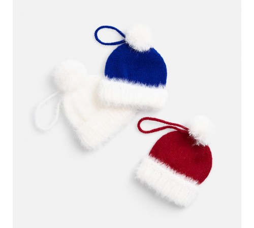 Подвеска на елку «Вьюжка», шапочка, красная