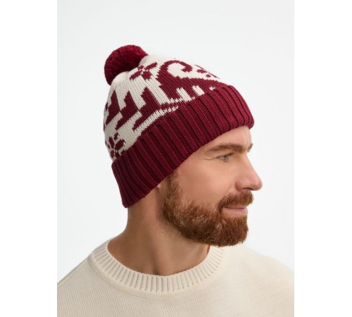 Шапка Wintertude, красная с белым